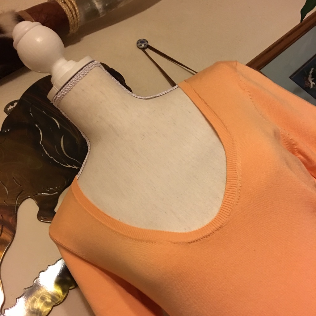 Moda International Peach Silk Sweater Nwt S — image 2 of 8